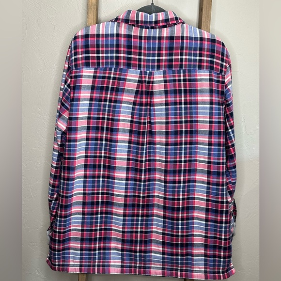 L.L.Bean Women’s Button-Up Fleece-Lined Flannel Shirt Jacket Large - Picture 5 of 7